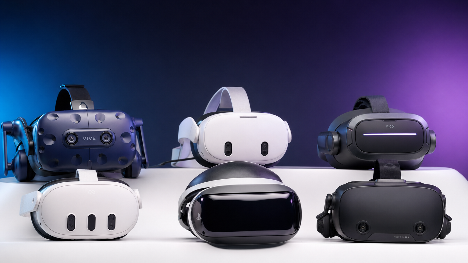 Collection of VR headsets