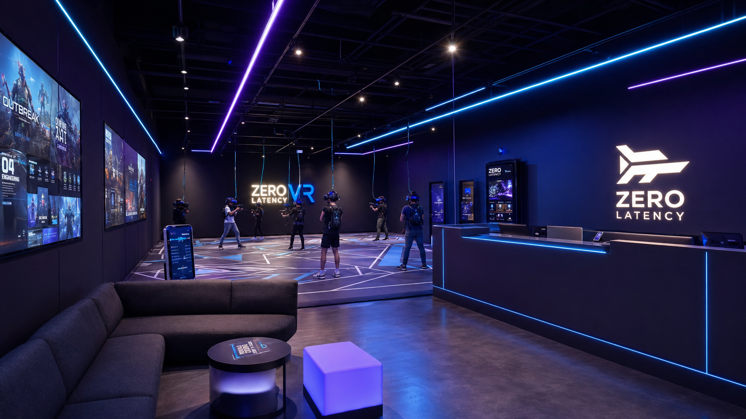 VR gaming venue interior